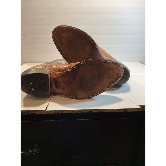 Vintage Mens Tony Lama Brown Boots - Size 8 1/2 D